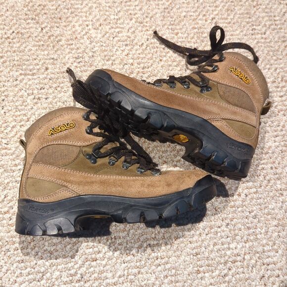 ASOLO Rainier Hiking Boots Womens 7 Brown Suede Gore Tex Trail Outdoor - Picture 5 of 7